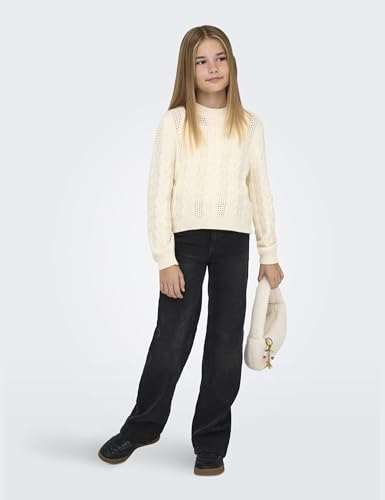Kids ONLY Mädchen Kogjuicy Life Wide Leg DNM Dcc369 Noos Hose, Washed Black, 158 EU