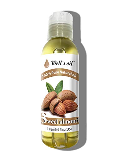 Well s 100% Pure Sweet Almond Oil 4oz   Reduces Stretch Marks   Anti-Aging   Protects Hair from External Damage