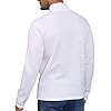 Halfword Mens Pullover Zipper Fleece Cardigans Casual Long Sleeve Sweatshirt Lightweight Jumper White S #2