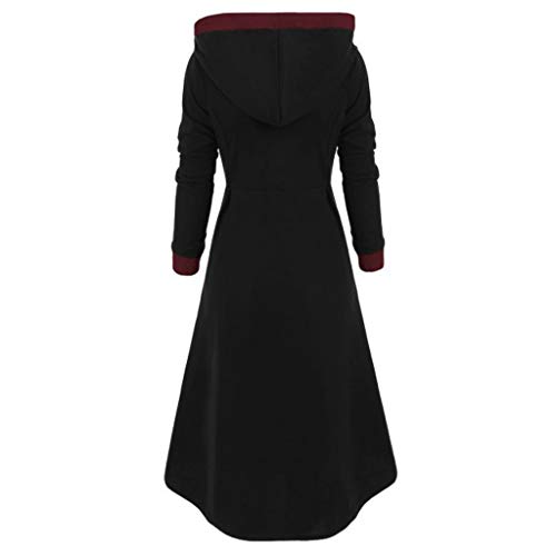 Bigfanshu Parkas para mulheres, capa vintage de inverno, plus size, botões de pressão, casaco longo