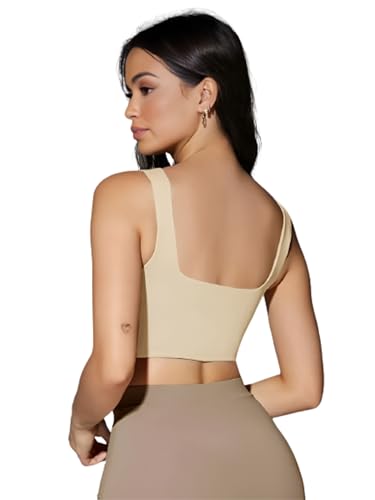 Image of Ben Martin Women's Cotton Stretchable Square Neck Sleeveless Tank Top