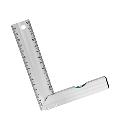 6 Inch 150mm Metric & Imperial Resettable Carpenters Carpenter Carpentry Try Square Aluminium Horizontal Spirit Level Set Measuring Ruler
