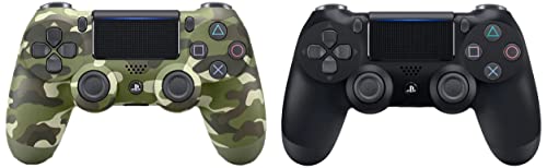 Image of Sony Playstation 4 Dualshock Controller - V2 (Green Cammo) Dualshock 4 Wireless Controller for Playstation 4 - Black V2