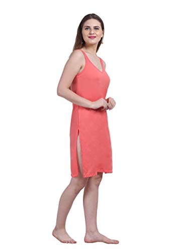 Image of Splash Cotton Rich Camisole Slip for Women| Long Kurti Slip /Suit Slip /Camisole Slip Knee Length - 139