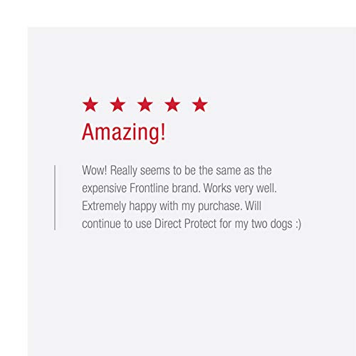 Direct Protect Plus 100536269 Flea & Tick Topical Treatment for Dogs, Waterproof & Fast Acting, 3 Month Supply, 5-22 lb