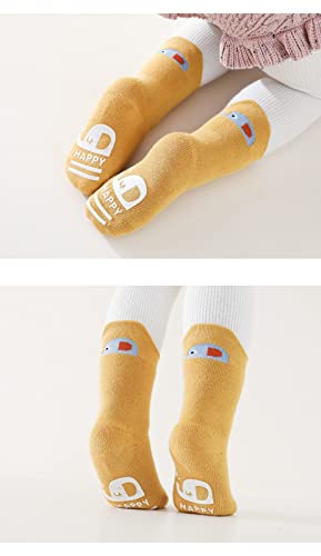 Baby Non-skid Grip Socks Toddler Socks Warm Thick Anti Skid Slipper Crew Socks for Girls Boys Newborn Infant 6 Pairs3
