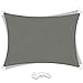 LIAOYI Voile d'ombrage Rectangulaire Polyester Toile d'ombrage Imperméable Anti UV pour Terrasse Camping Extérieur Jardin(2 x 3 m Gris foncé)