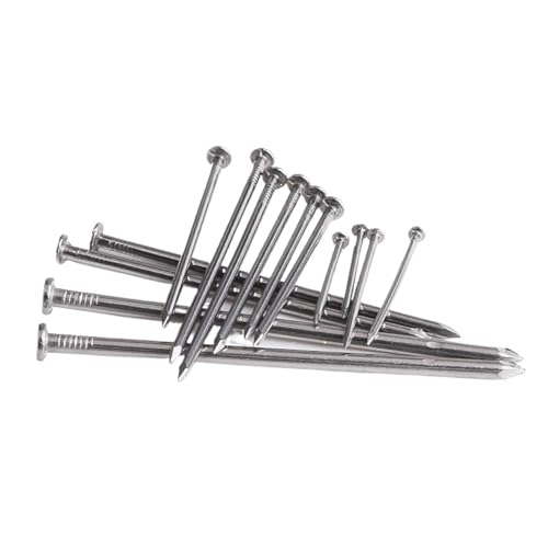 Clavos pequeños redondos de acero inoxidable 304 para carpintería, 50 piezas de 1.5 pulgadas miniatura 1