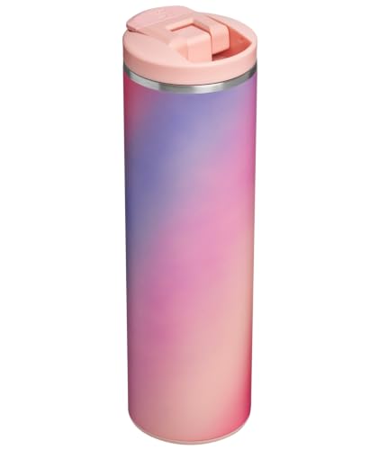 Image of STANLEY Transit FlipTop Mug | Leakproof Coffee Travel Cup | Vacuum Insulated Stainless Steel | Stays Hot or Cold for Hours | BPA-Free | 16 oz | Sunset Spiral