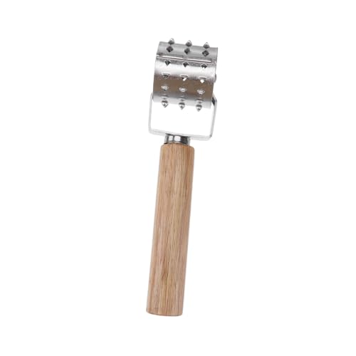 GRIRIW Edelstahl Fleischzartmacher Nadel mit Griff Praktischer Steak Tenderiser Hammer zum Fleisch Zartmachen Spicknadel für Rind Geflügel für Küche Zuhause Restaurant