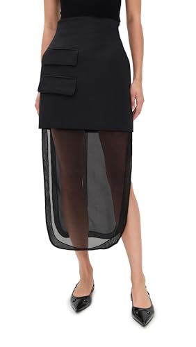 Women's Basque Skirt with Organza Layer