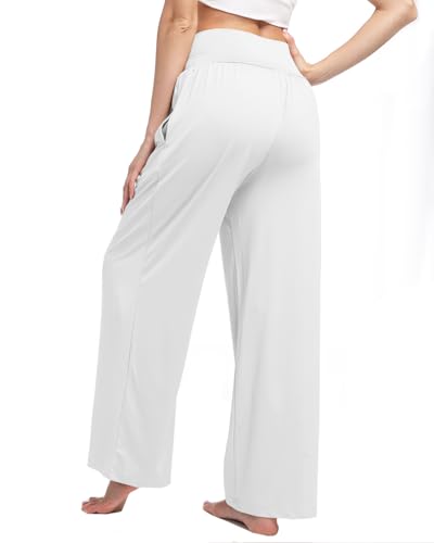 3 Pack Womens Wide Leg Yoga Pants Crossover High Waisted Casual Loose Lounge Sweatpants with Pockets2