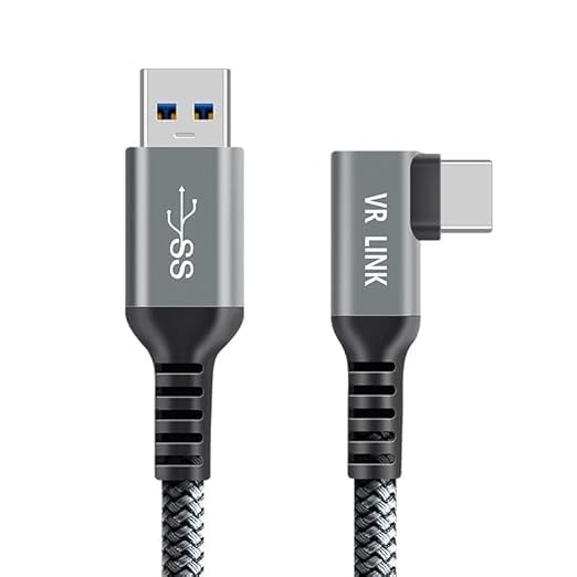 NALACAL for VR Link Cable Compatible with Meta/Oculus Quest 3/2/1/Pro - Data Transfer USB to USB C Cable for PC/Steam VR Gaming - Durable Nylon Braided Design for VR Headsets