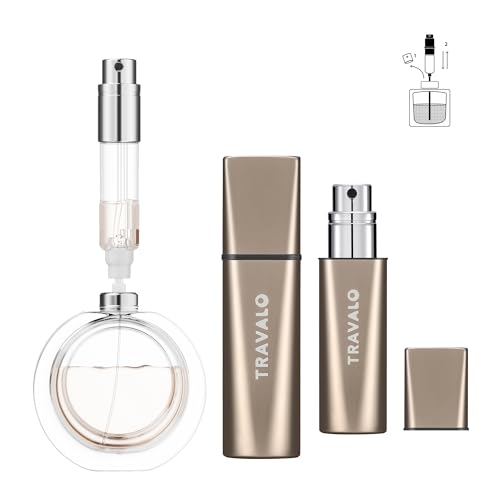Travalo OBSCURA Ultimate Bottom-Fill Perfume Atomizer with HD Spray - 5ml Leakproof Travel Bottle Refillable Portable Fragrance Dispenser for Her & Him (OBSCURA GREY)