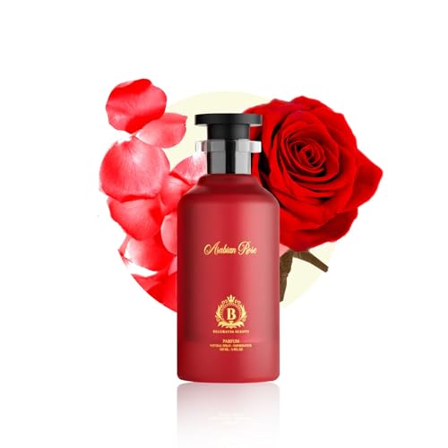 ARABIAN ROSE Eau De Parfum for Women – Belgravia Scents 100ml Oil-Based Long-Lasting Perfume with Saffron, Damask Rose, Patchouli, Dark Woods & Amber – 12+ Hour Wear