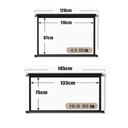 Pantalla Manual de Proyector 60" HD 16:9 para Cine en Casa miniatura 7