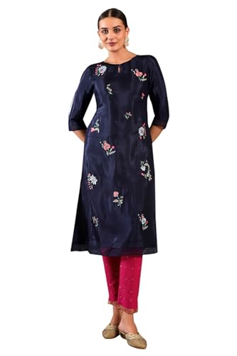 Image of W for Woman Women's Viscose Regular Fit Casual Kurta