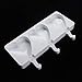 NUOMI Popsicle Molds, Silicone Ice Pop Molds, Reusable Heart-shaped Ice Cream Bars Mold, BPA Free, 3 Cavities Freezing Mold