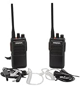 BridgeCom Echo - GMRS Handheld Radio Bundle with Two Security-Style Earpieces - Easy to Use - 3 W...