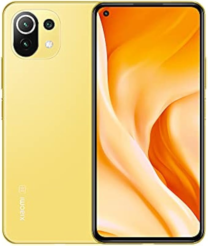 Xiaomi Mi 11 Lite 5G + 4G LTE (128GB, 8GB) 6.55” (Only Tmoible/Mint USA Market) Unlocked Global, 64MP Triple Camera, Dual SIM + (w/Fast Car Charger) (Citrus Yellow)