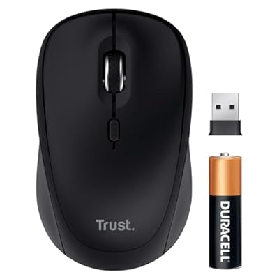 Trust Yuki Ratón Inalámbrico Silencioso Bluetooth + 2.4GHz con Batería  Mouse Compacto Multidispositivo para Diestros y Zurdos  75% Plástico Reciclado  PC Portátil Windows iOS Android Mac