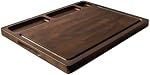 Planches à découper en noyer THETCHRY pour la cuisine, planche à découper en bois à grain de bout avec poignée, planches à charcuterie en noyer foncé à double face pour viande, légumes, fruits, fromage, 17 po x 13 po x 1 po