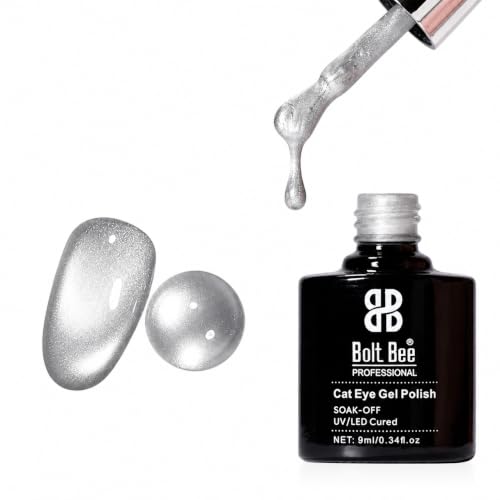 Image of Bolt Bee Silk Cat Eye Magnetic UV Gel Nail Polish 9ML- Cat Eye Effect, Long Lasting Chip Resistant Gel Polish, Professional Nail Art Gel, UV LED Lamp Cure, Smooth Shimmer Finish (CAT EYE NO. 03)