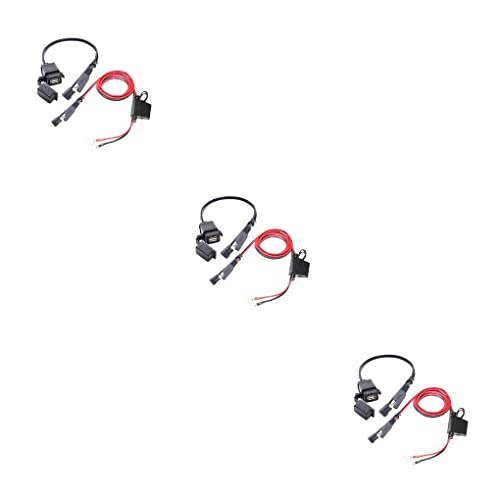 WIUSOODE 3 Conjuntos de Carregador à prova d'água SAE para porta USB para motocicleta 2.1A Adaptado