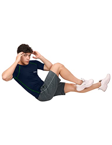 Image of WMX Men's Compression Shirts Athletic Short Sleeve Quick Dry Base-Layer Workout Running T-Shirt Sports Active Fitted Tops