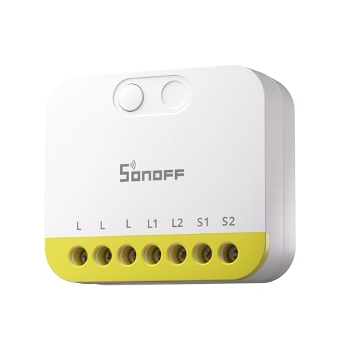 SONOFF MINI DUO-L Interruttore Zigbee Smart – Senza Filo Neutro, Zigbee 3.0, Doppio Canale, Design Compatto, Compatibile con Alexa, Google Home