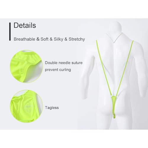 JINSHI Sexy Men's Mankini Thongs Underwear G-String Adjustable V Sling Bodysuit Lingerie For Men S 3XL4