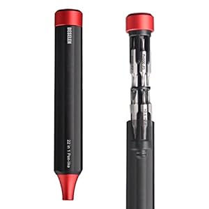 22-in-1 Precision Screwdriver Set – Pen Shape Small Precision Mechanic Tool Set for Repairing Glasses, Laptops, PC, Watches, Phones, Mini Screws Set for Home, Red/Black