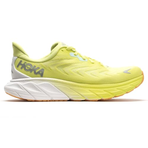 HOKA [ホカ] ランニングシューズ アラヒ6 ワイド イエロー ホワイト 1123195-CGWHT スニーカー ジョギング トレーニング 軽量 安定性 （イエロー×ホワイト/２３．５/Lady's）