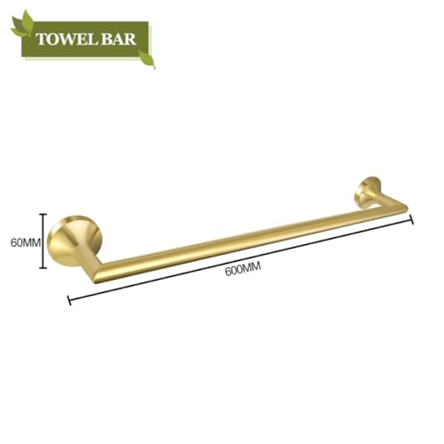 Ensemble accessoire salle de bain doré brossé chic en inox - 3