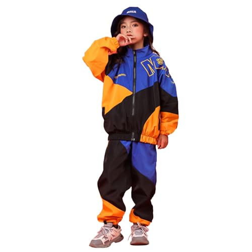LOLANTA Senior High Boys' Girls' Color Block Jacket Track Pants