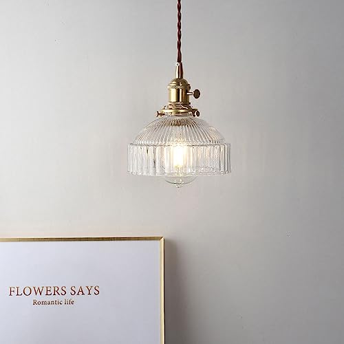 Candelabros de vidrio para colgar e iluminación ajustable E26 5
