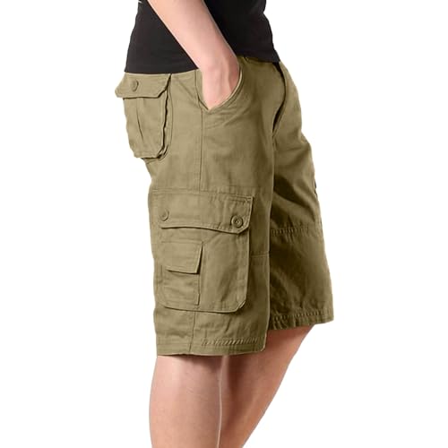 Short cargo multi-poches coton contre la chaleur en randonnée - 5