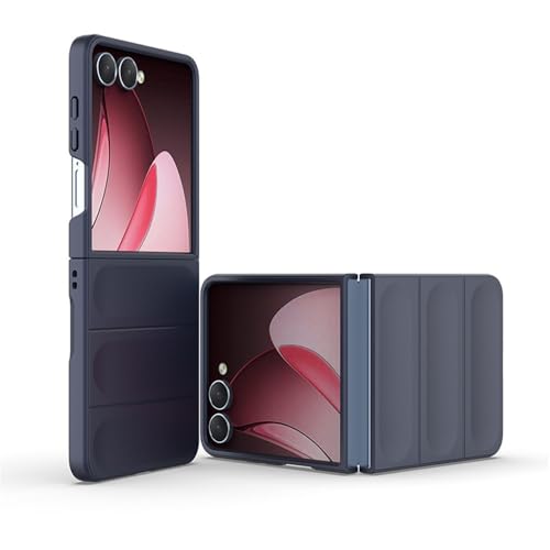 Coque Samsung Galaxy Z Flip7 FE bleu foncé en silicone rigide et flexible