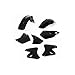 Acerbis Replacement Plastic Kit - Black , Material: Plastic 2041080001