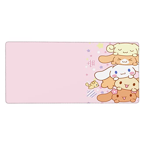 Pink Kawaii Girlly Gaming-Mauspad, niedliche, lange verlängerte XXL-Schreibtischunterlage, extra großes Mauspad, Mädchen-Tastatur-Pads für Arbeit, Spiel, Büro, Zuhause, 80 x 30 cm