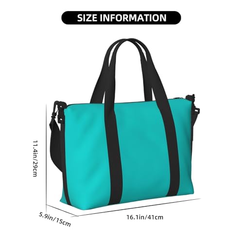 Laptop Tote Bag for Women Work - dark-aqua Gym Bag for Women Men, Personal Item Crossbody Travel Bags Carry On, Overnight Weekender Bags for Women Travel2