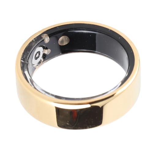 ASHATA Smart Rings for Men and Women, Fitness Trackers for Women, Smart Ring Gesture Control Intelligent Ring Multi Motion Modes IP68 Water Proof, Golden (12#)