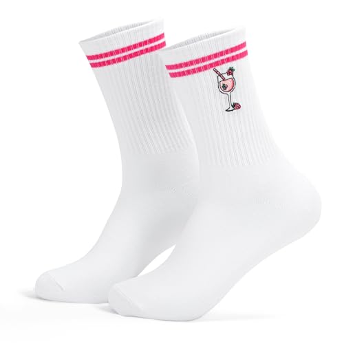 Bafiwu Lillet Socken Damen 39-42 Lustig Weich und Atmungsaktiv Tennissocken mit Motiv Geschenke für Beste Freundin Lillet-Liebhaber Geburtstag Weihnachten