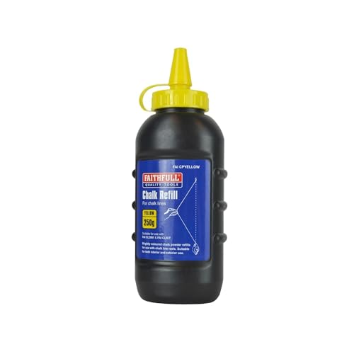 Image of Faithfull FAICPYELLOW Builders Chalk Line Powder Refill Yellow 250g (8oz)