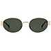 Melpomenia Retro Oval Sunglasses for Women Men - Fashion Sun Glasses - Rectangle Metal Frame Shades(Gold/Green)
