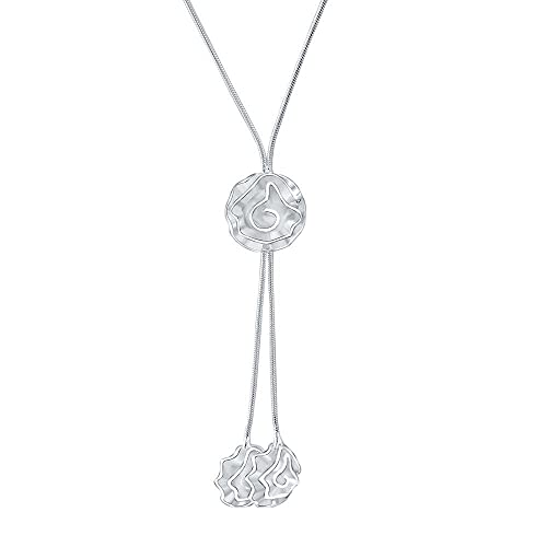 Collier pendentif 3 roses femmes argent 925 accessoires bijouterie.