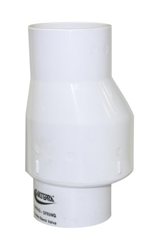 Valterra 200-30 PVC Swing/Spring Combination Check Valve, White, 3" Slip