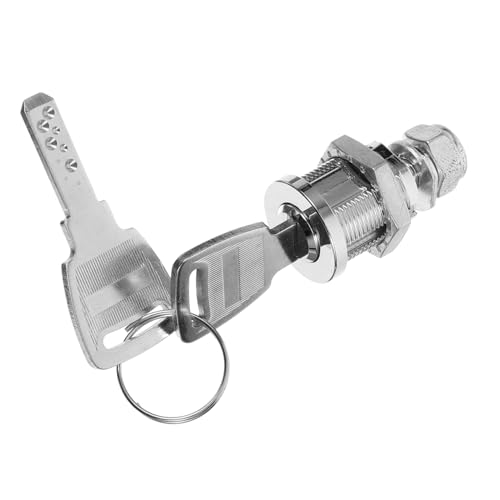 Abaodam 机?用属ロック セキュリティ強化 引き戸対応 防錆ステンレス製 高硬キャビネット錠 鍵付きファイル 展示ケース保護