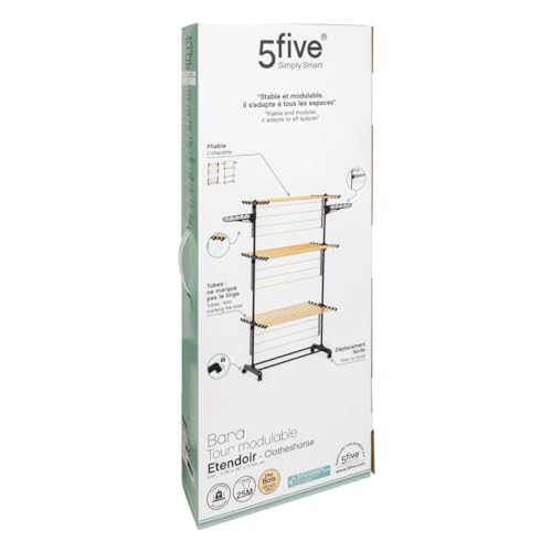 Étendoir à linge tour 40kg robuste Bara 5Five