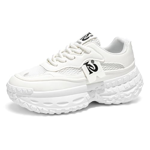 Men's Chunky Sole Casual Sneakers, Stylish Daily Sports...